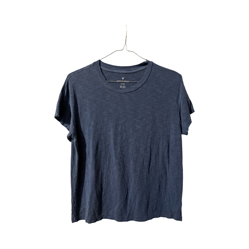 Aerie Soft & Sexy Club Deep Blue Short Sleeve Scoop Neck Tee Size Medium